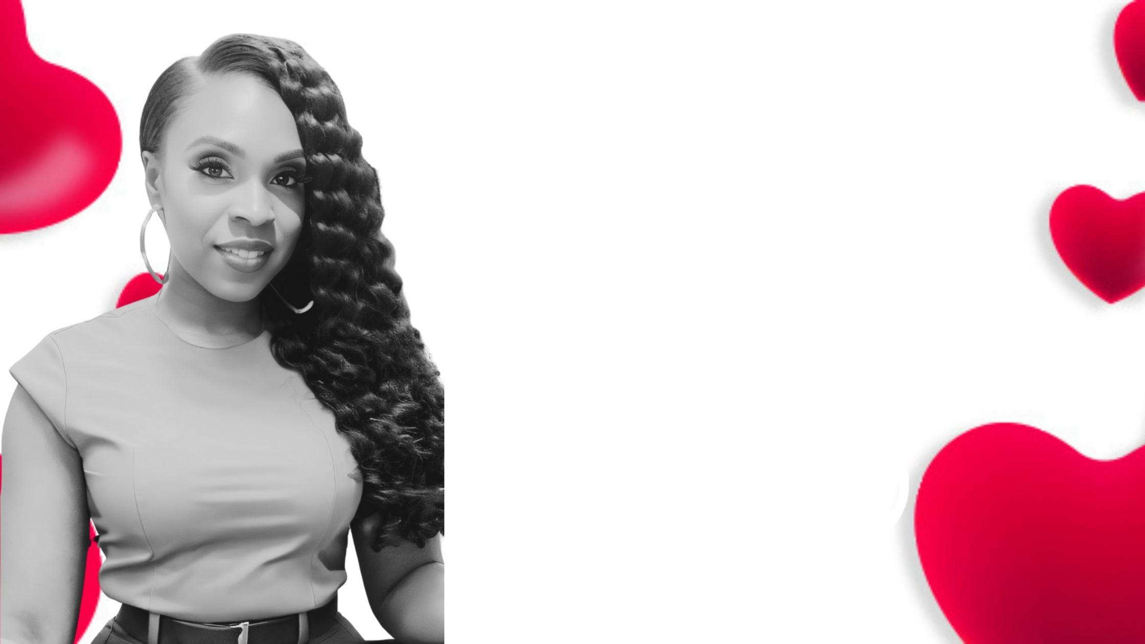 Smart Love Banner Image - Hearts and Photo of LaDonna Johnson